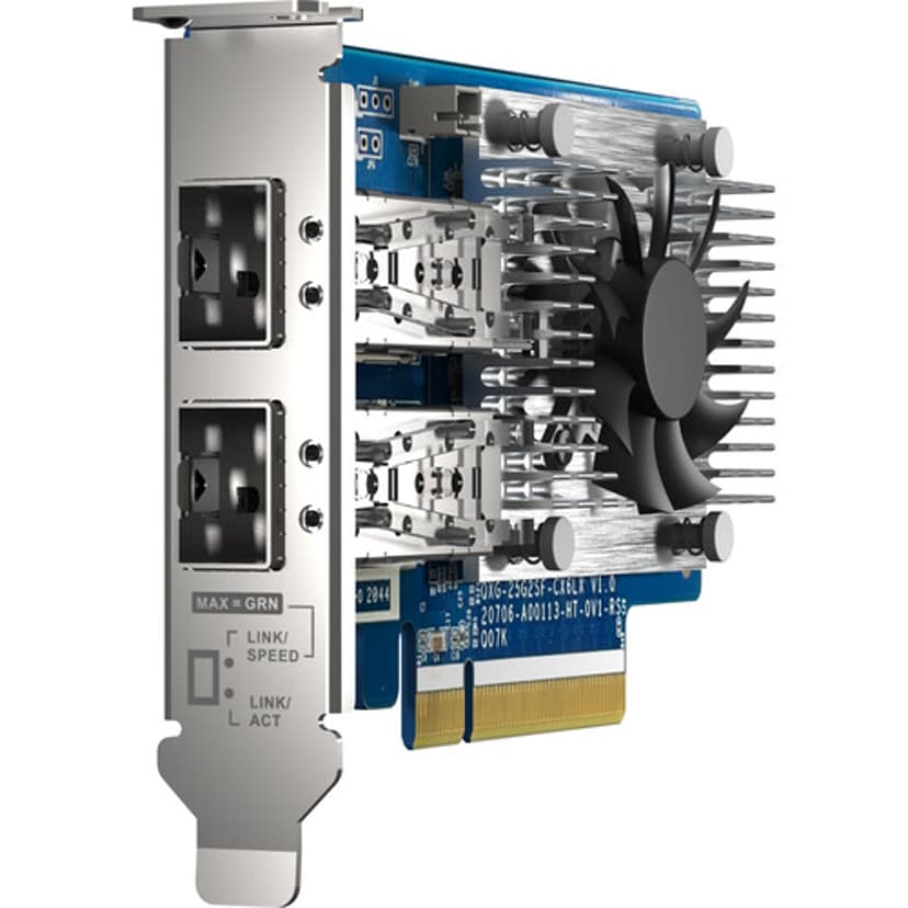 QNAP QXG-25G2SF-CX6 nätverkskort Intern Fiber 25000 Mbit/s
