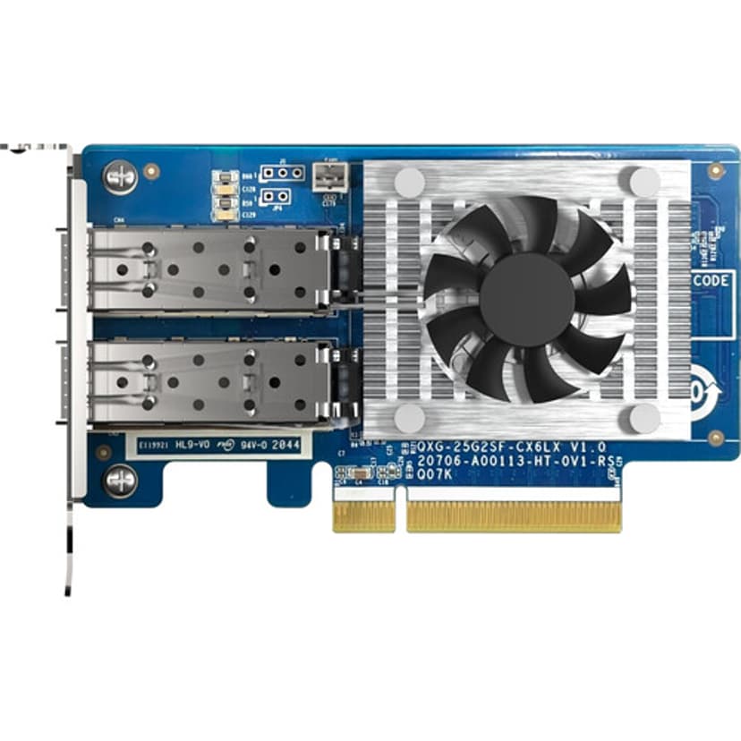 QNAP QXG-25G2SF-CX6 netwerkkaart Intern Fiber 25000 Mbit/s