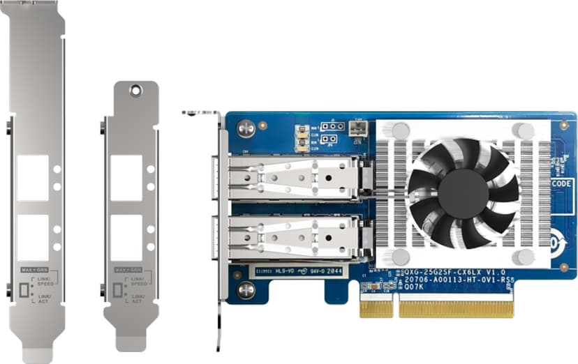 QNAP QXG-25G2SF-CX6 nätverkskort Intern Fiber 25000 Mbit/s