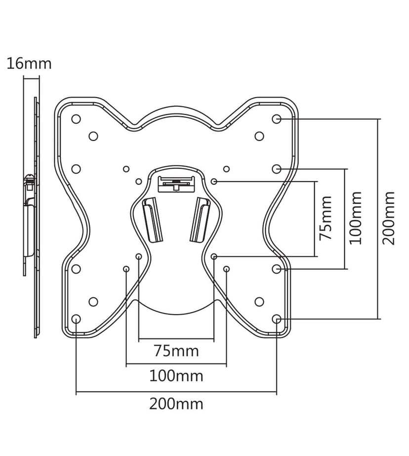 Prokord Fixed Ultra Thin Wall Mount 25 kg