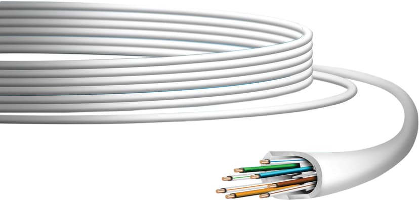 Ubiquiti UniFi Indoor Bulkkabel CMR Cat6 305m Vit