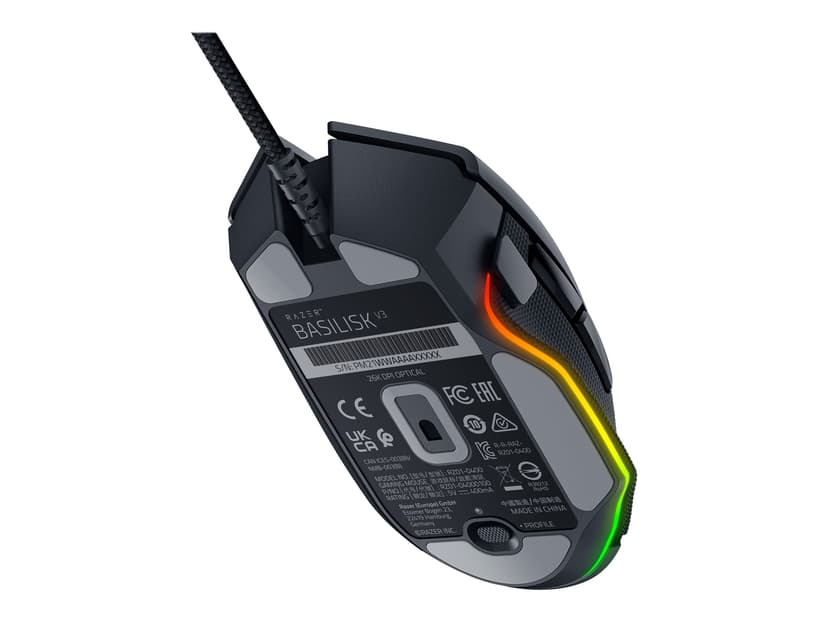 Razer Basilisk V3 Gaming Mouse, Wired, Black USB Type-A