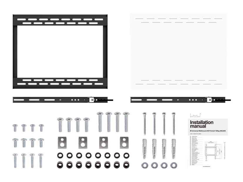 Multibrackets 8830 veggfeste for TV 2,54 m (100") Sort
