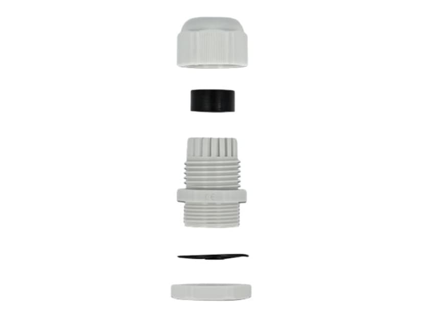 Delock 60225 kabelforskruning Grå Plast 10 stk