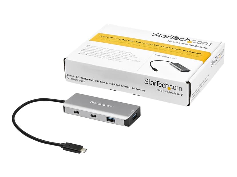Startech 4 Port USB C Hub USB 3.2 Gen 2 (3.1 Gen 2) Type-C USB 3.2 Gen 2 (3.1 Gen 2) Type-A, USB 3.2 Gen 2 (3.1 Gen 2) Type-C