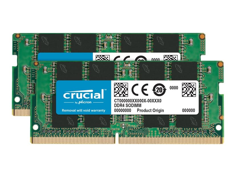 Crucial CT2K32G4SFD832A RAM-minnen 64 GB 2 x 32 GB DDR4 260-pin SO-DIMM 64GB 3200MHz DDR4 260-pin SO-DIMM