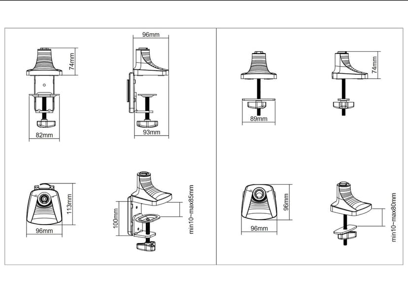 Multibrackets M Deskmount Gas Spring Single Vit