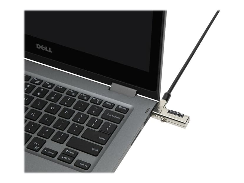 Kensington Slim N17 Combination Laptop Lock for Wedge-Shaped Slots