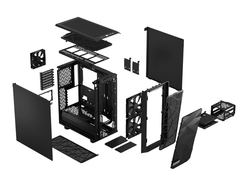 Fractal Design Meshify 2 Compact Tower Musta Torni Musta