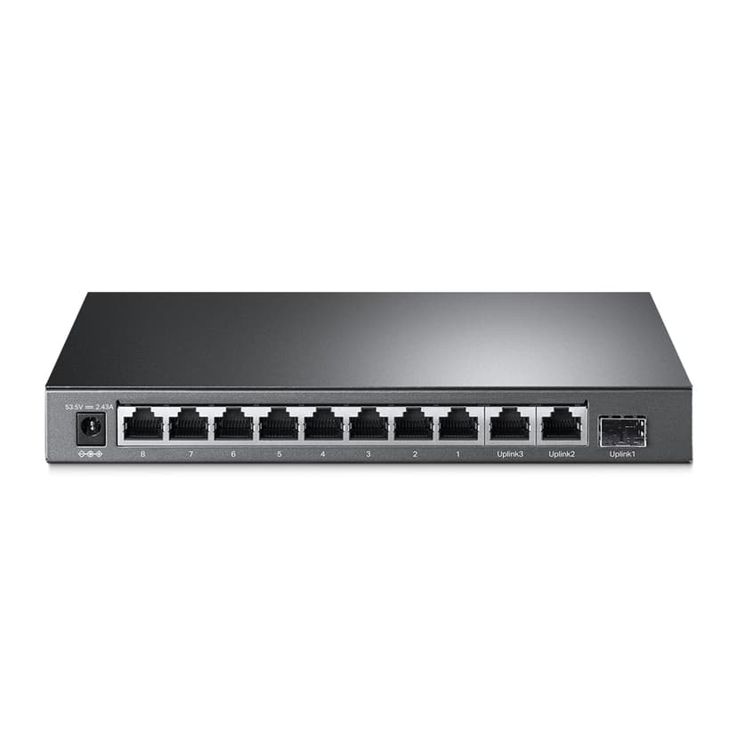 TP-Link 10-portars gigabit-switch för skrivbord med 8st PoE+-portar