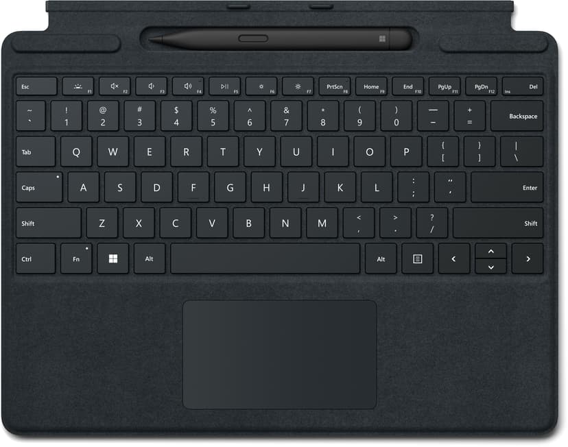 Microsoft Signature Keyboard with Slim Pen 2 Microsoft Surface Pro 8, Microsoft Surface Pro X Dansk, Nordisk, Norsk, Svensk, Finsk Sort