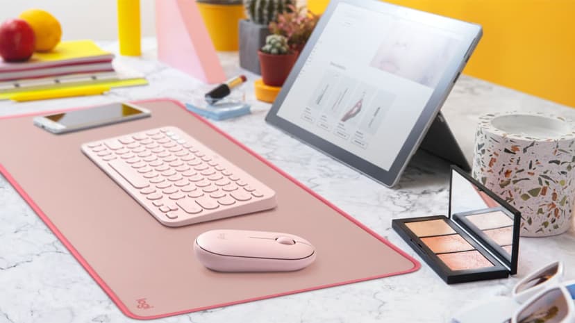 Logitech Desk Mat Studio Series Dark Rose