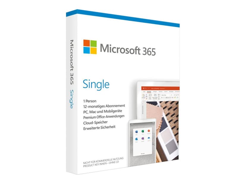 Microsoft 365 Personal Fin 1yr Subs Medialess