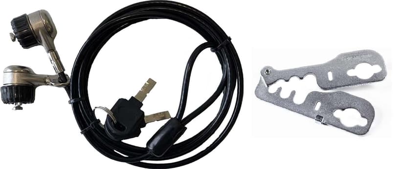 Prokord Laptop Lock Double Head+Kensington Cablesaver Kit
