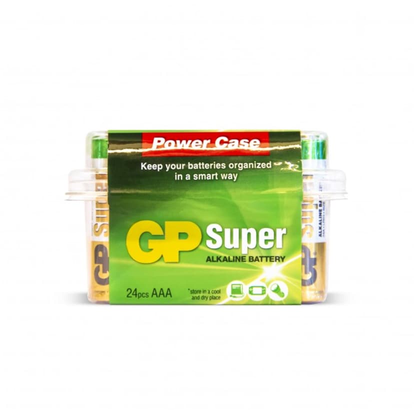 GP Batteri Super Alkaline Powercase 24 stk. AAA/LR03