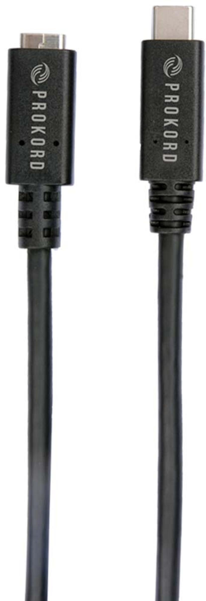 Prokord USBC-EXT3.1-1 USB-kablar 1 m USB 3.2 Gen 1 (3.1 Gen 1) Svart 1m USB-C USB-C Svart