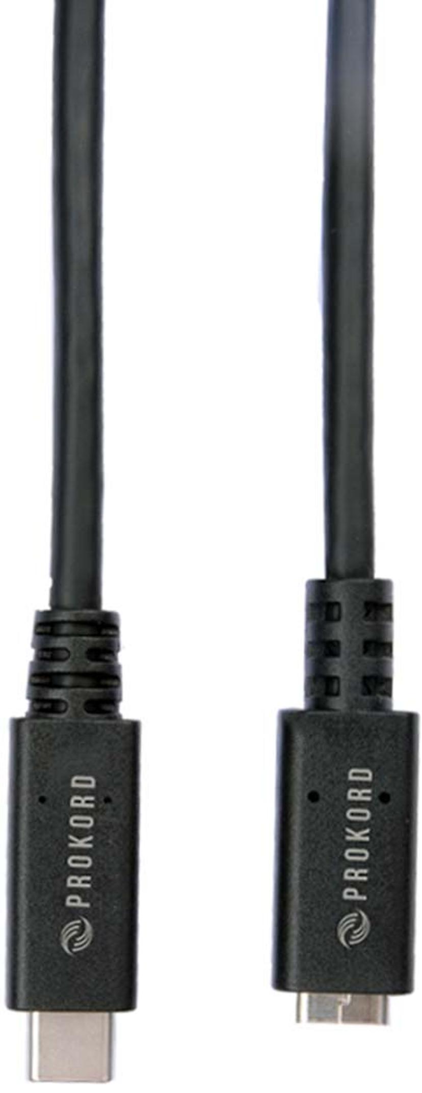 Prokord USBC-EXT3.1-2 USB-kabel 2 m USB 3.2 Gen 1 (3.1 Gen 1) Sort 2m USB C USB C Sort