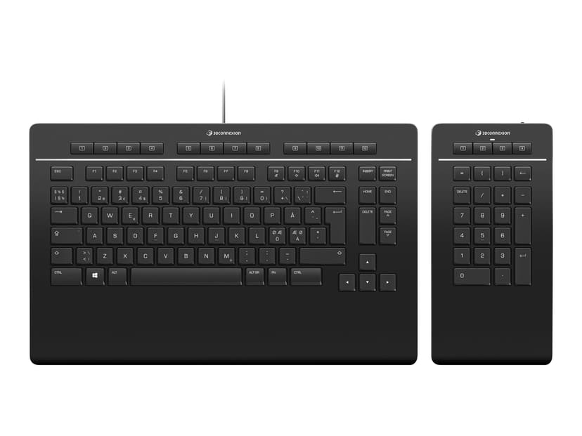 3DConnexion Keyboard Pro With Numpad Trådbunden och trådlös Nordisk