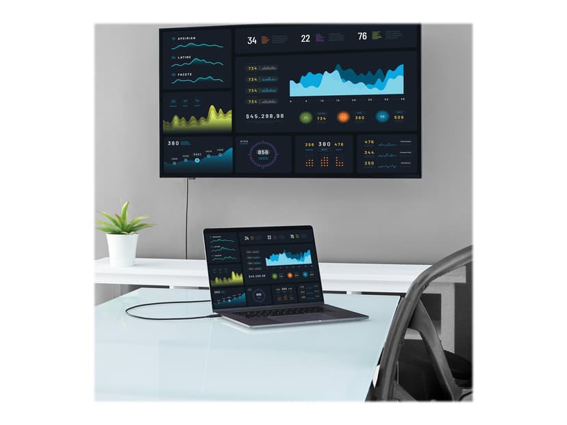 Startech 2m USB C naar HDMI kabel 2m USB C HDMI Zwart