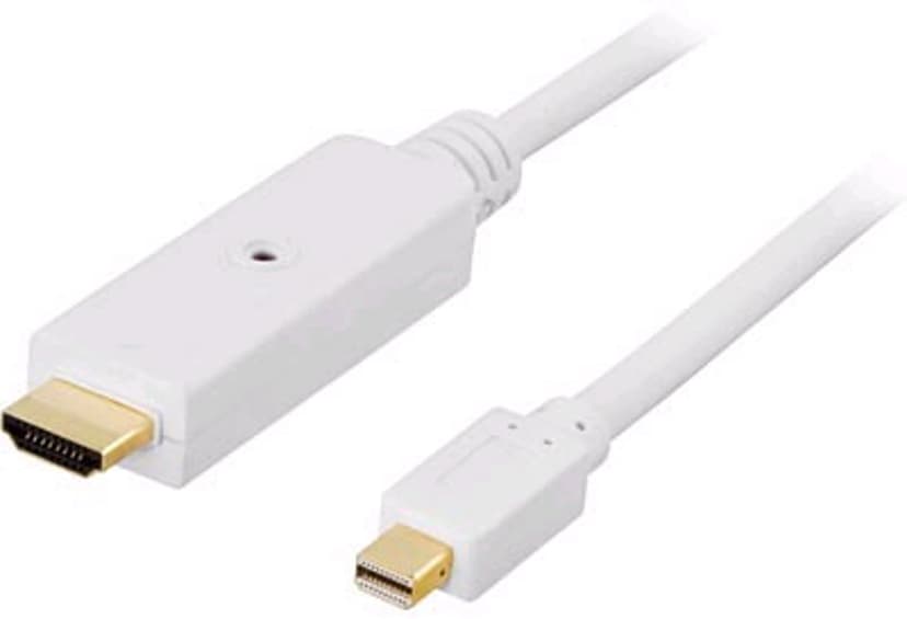 Deltaco MINI DISPLAYPORT - HDMI 2M WHITE