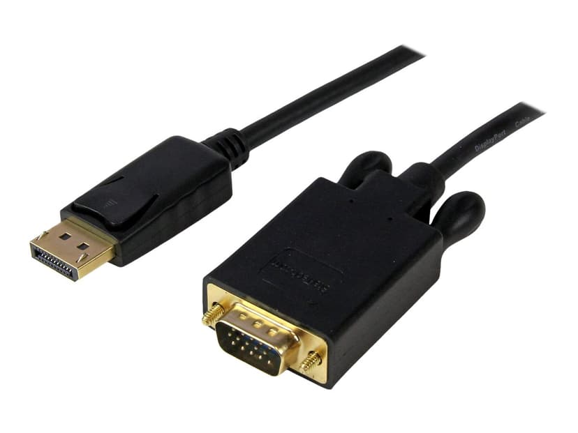 Startech 6ft DisplayPort to VGA Adapter Cable DP to VGA Black 1.8m DisplayPort VGA Musta
