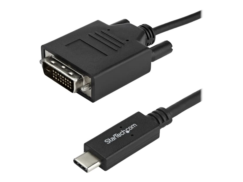 Startech USB C to DVI Adapter ekstern videoadapter 1m USB-C DVI-D Svart