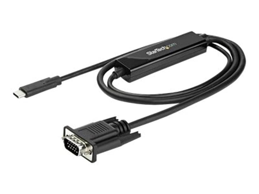 Startech USB-C to VGA Adapter ekstern videoadapter 2m USB-C VGA Svart