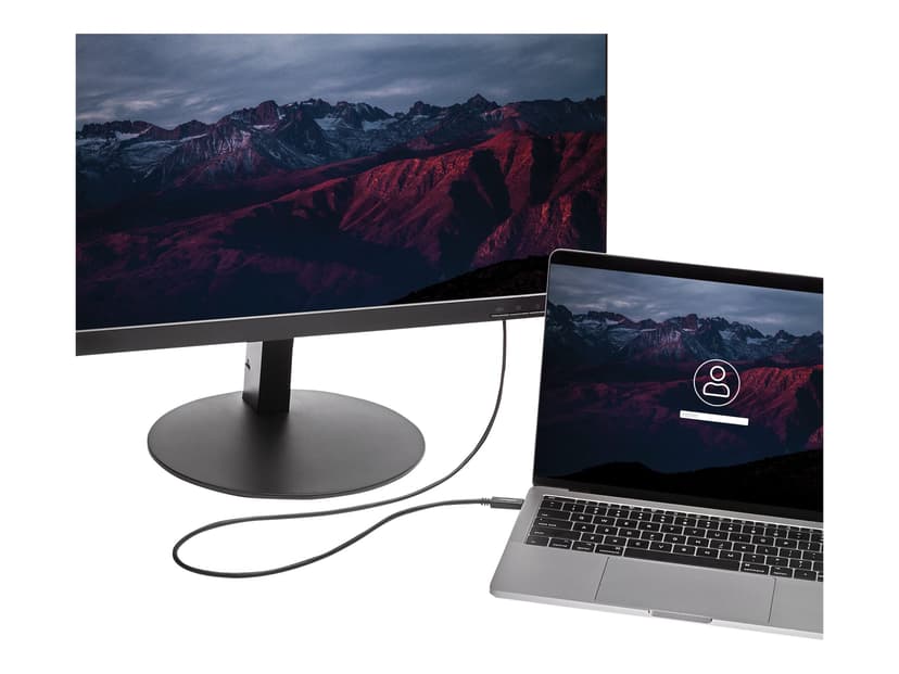 Startech USB-C to VGA Adapter ekstern videoadapter 2m USB-C VGA Sort