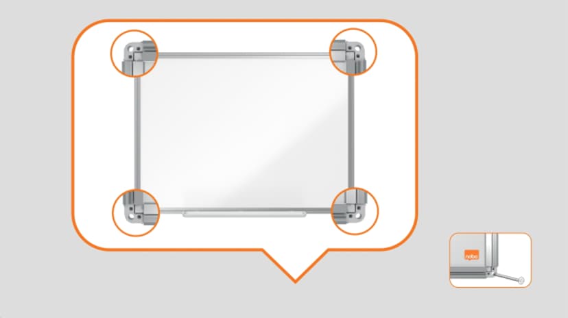 Nobo Whiteboard Premium Plus, emali 120 x 90 cm
