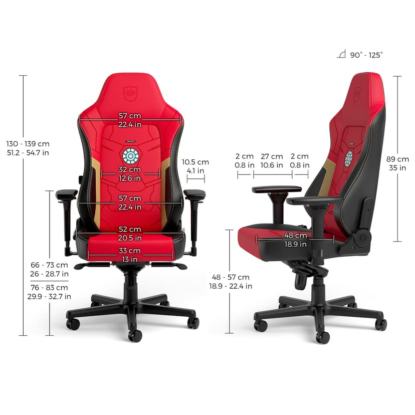 noblechairs HERO Gamingstol – Iron Man Special Edition