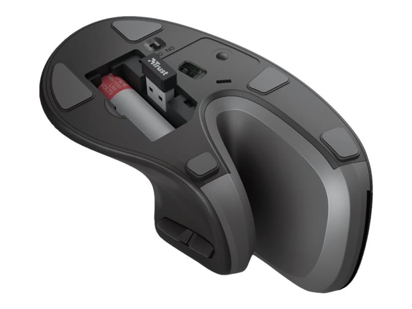 Trust Verro - Ergonomische Draadloze muis - Zwart RF Draadloos