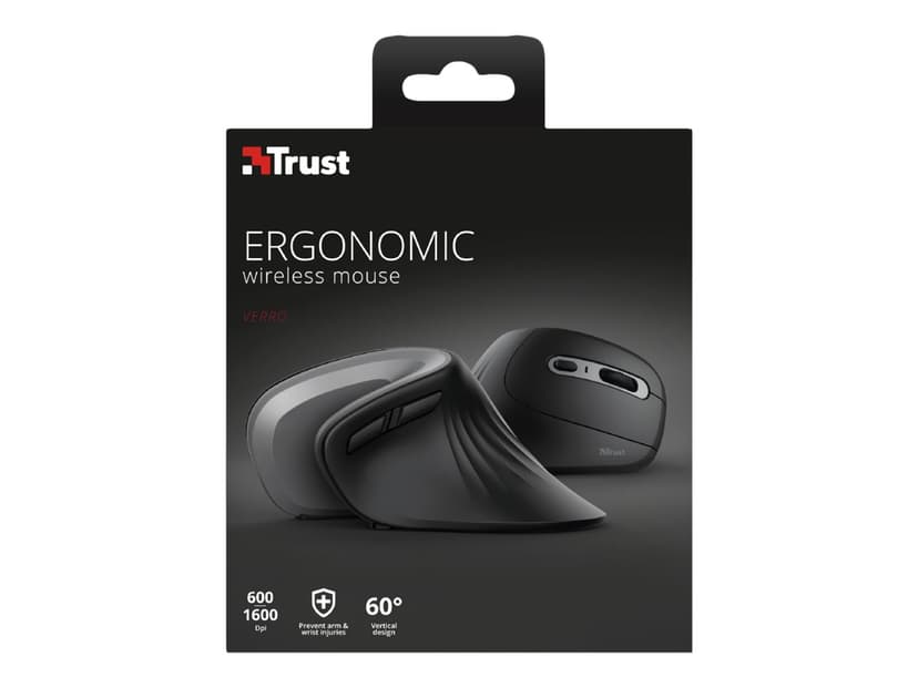 Trust Verro datormöss Kontor högerhand RF Trådlös Optisk 1600 DPI RF Trådlös