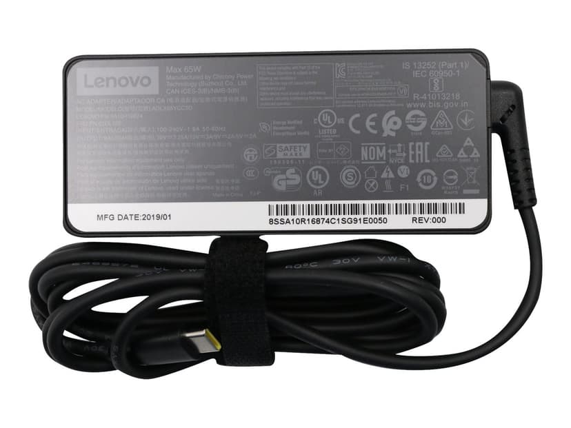 Lenovo 02DL128 eladaptrar inomhus 65 W Svart 65W