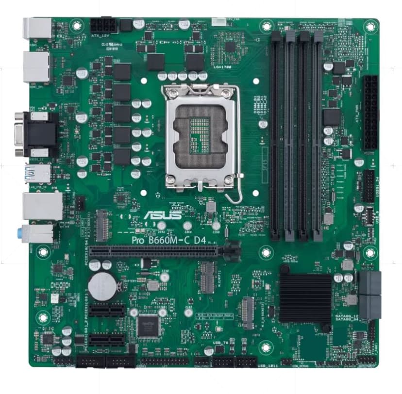 ASUS Pro B660M-C D4-CSM DDR4 LGA 1700 micro ATX Moderkort
