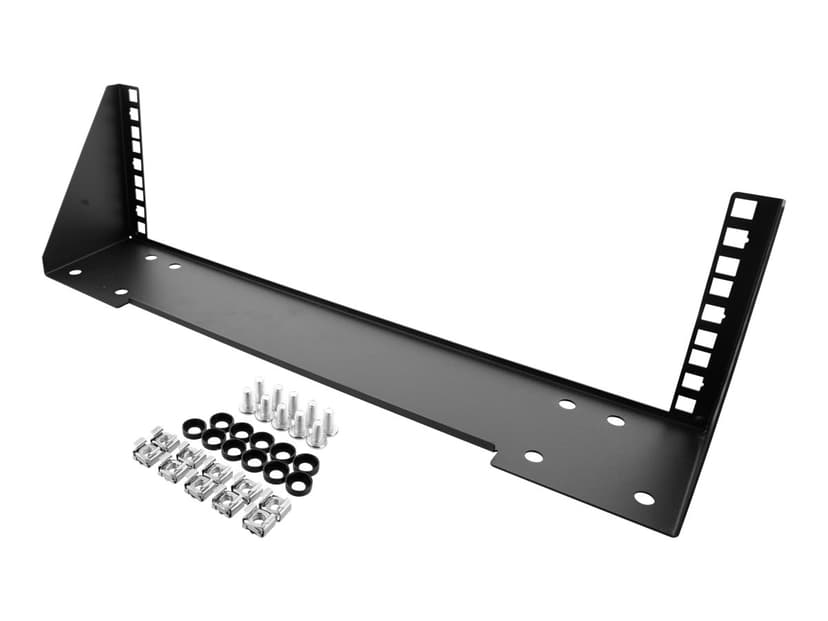 Deltaco Pystysuora seinäkiinnike 19" 3U, musta