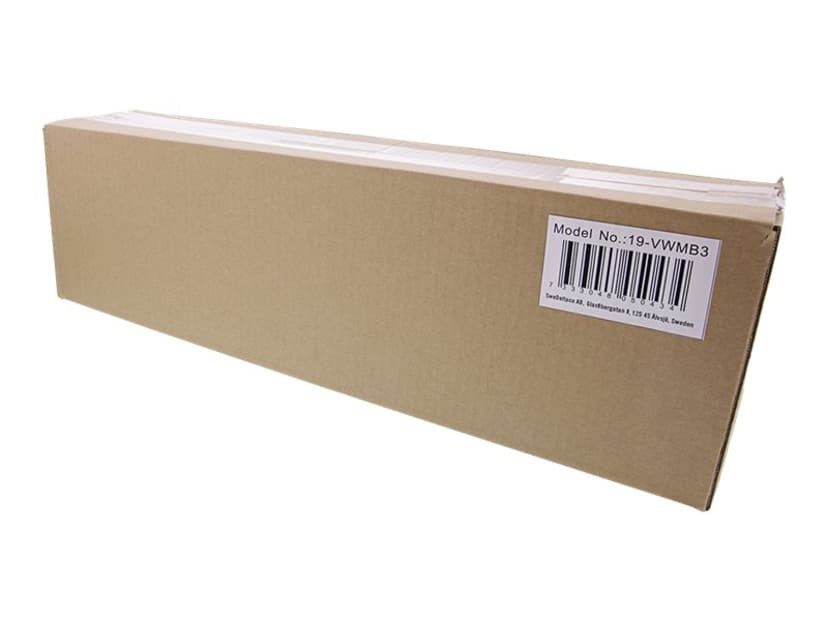 Deltaco Pystysuora seinäkiinnike 19" 3U, musta