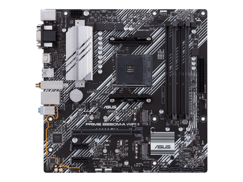 ASUS PRIME B550M-A WIFI II AMD B550 Stik AM4 micro ATX Socket AM4 micro ATX Bundkort