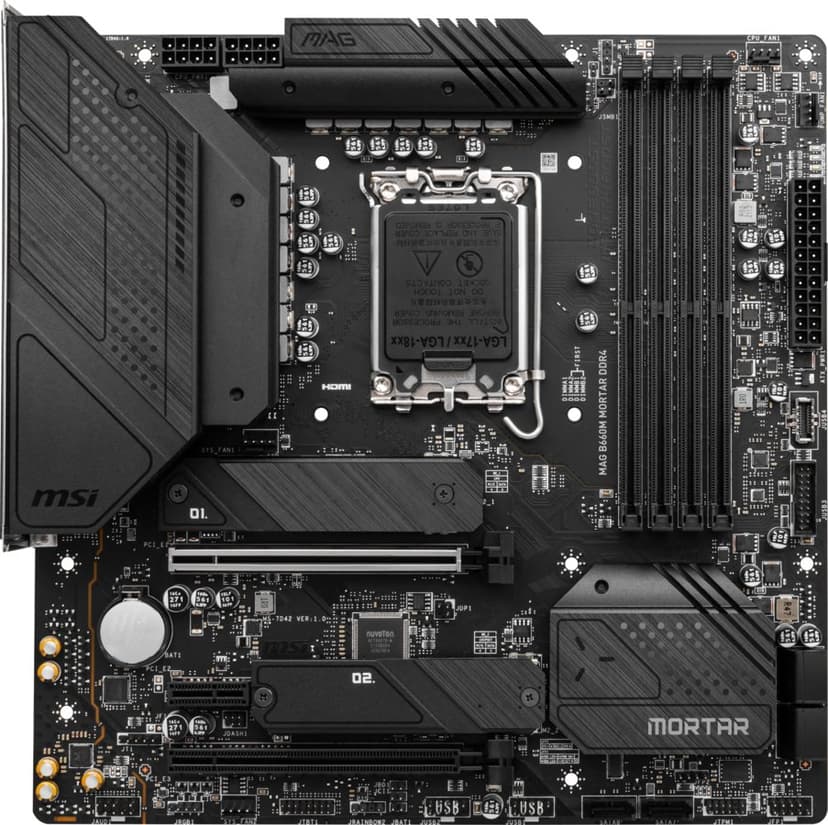 MSI MAG B660M MORTAR DDR4 moderkort Intel B660 LGA 1700 micro ATX LGA 1700 Micro-ATX Moderkort
