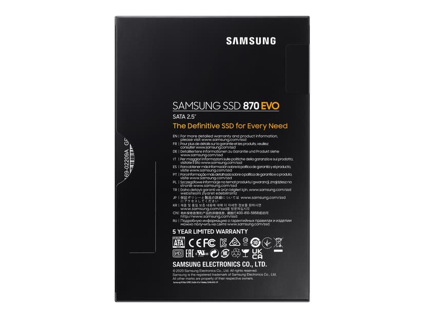 Samsung 870 EVO 500GB SSD 2.5" SATA 6.0 Gbit/s