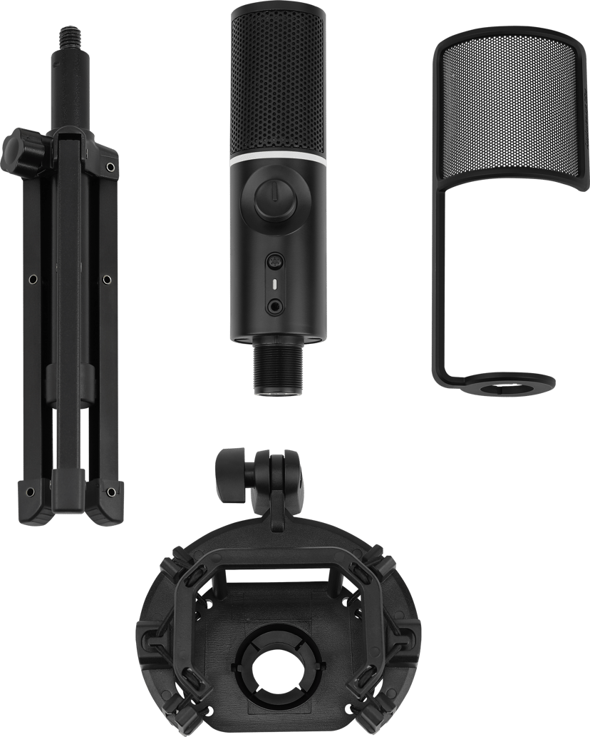 STREAMPLIFY MIC RGB -kolmijalkamikrofoni