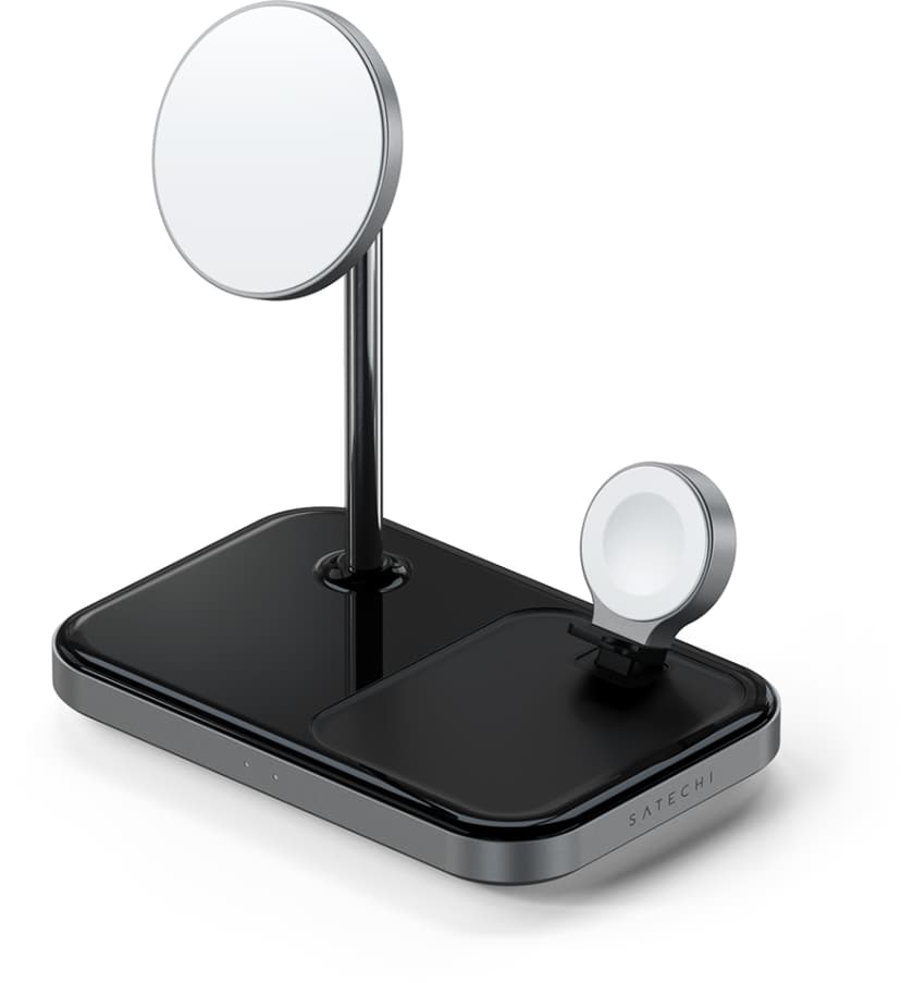 Satechi Magnetic 3-in-1 Wireless Charger Svart