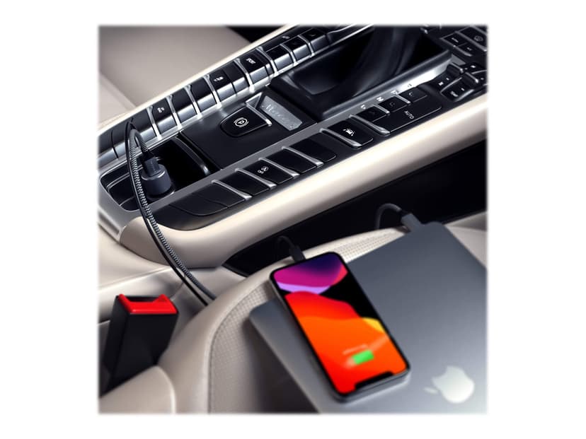 Satechi Billaddare PD 1 x USB-C och 1 x USB-A 72 Watt Grå