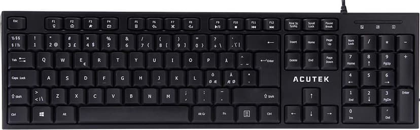 Acutek Näppäimistö Slim USB Type A Pohjoismainen