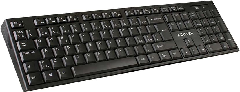 Acutek AK-200WL tastatur RF kabel-fri QWERTY Nordisk Trådløs Nordisk
