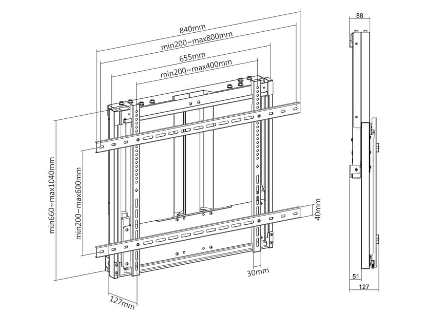 Multibrackets M Counterbalanced Väggfäste 35-60kg