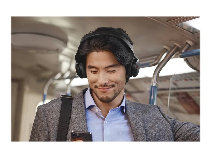 Jabra Evolve2 75 med ladestander USB Type-C Sort Microsoft Teams