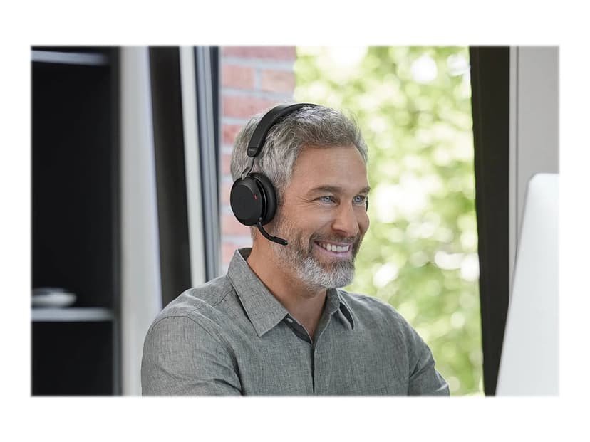 Jabra Evolve2 75 med ladestander USB Type-C Sort Microsoft Teams