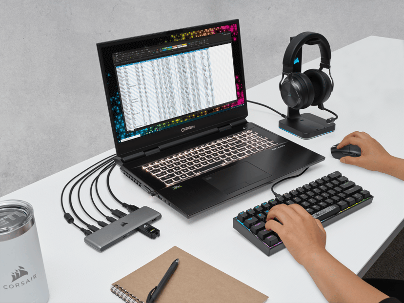 Corsair USB100 USB 3.2 Gen 1 (3.1 Gen 1) Type-C Zwart USB-C 3.2 Gen 1 (3.1 Gen 1)
