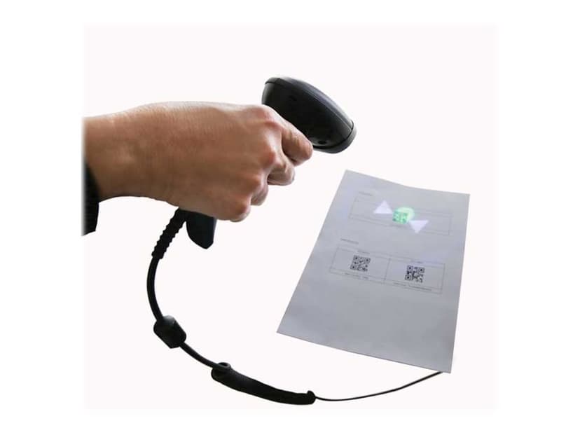 Datalogic QuickScan D2590 2D USB-Kit Svart + Auto Stand