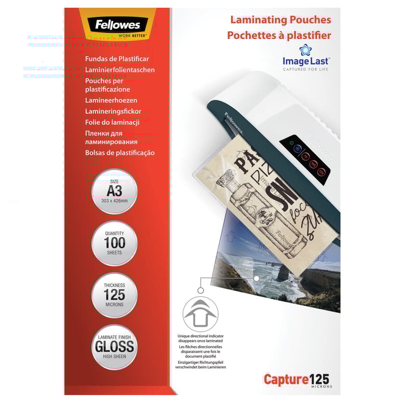 Fellowes Lamineringpose 125 mikron A3 100 stk